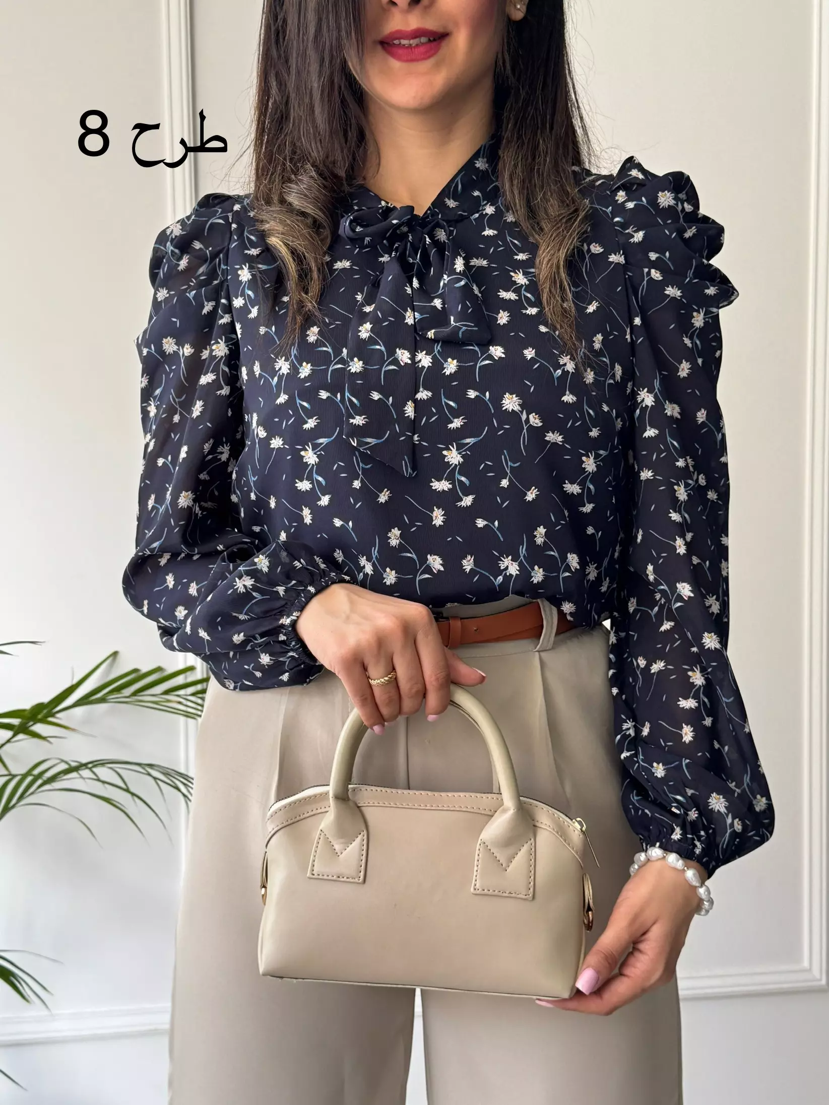 شومیز یقه کراواتی